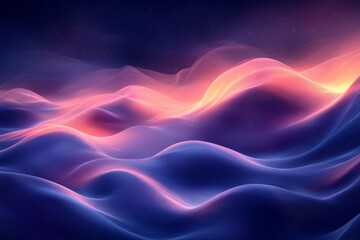 Fototapeta premium Abstract technology background with a blue gradient and curved lines vector presentation design, in a flat style, a minimalistic background. Illustration of a futuristic background