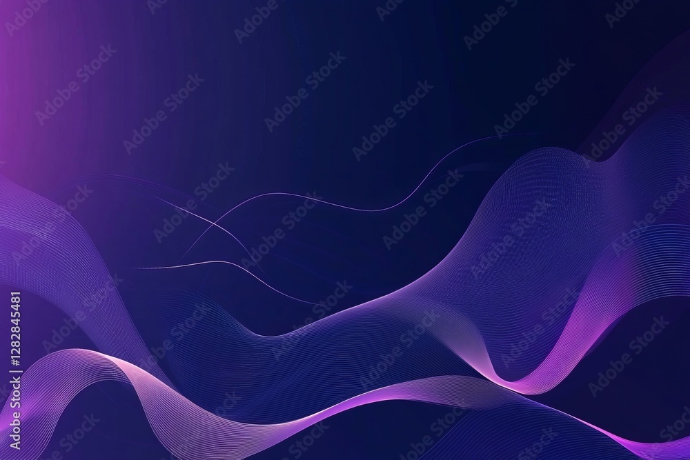Poster abstract technology background with a blue gradient and curved lines vector presentation design, in 