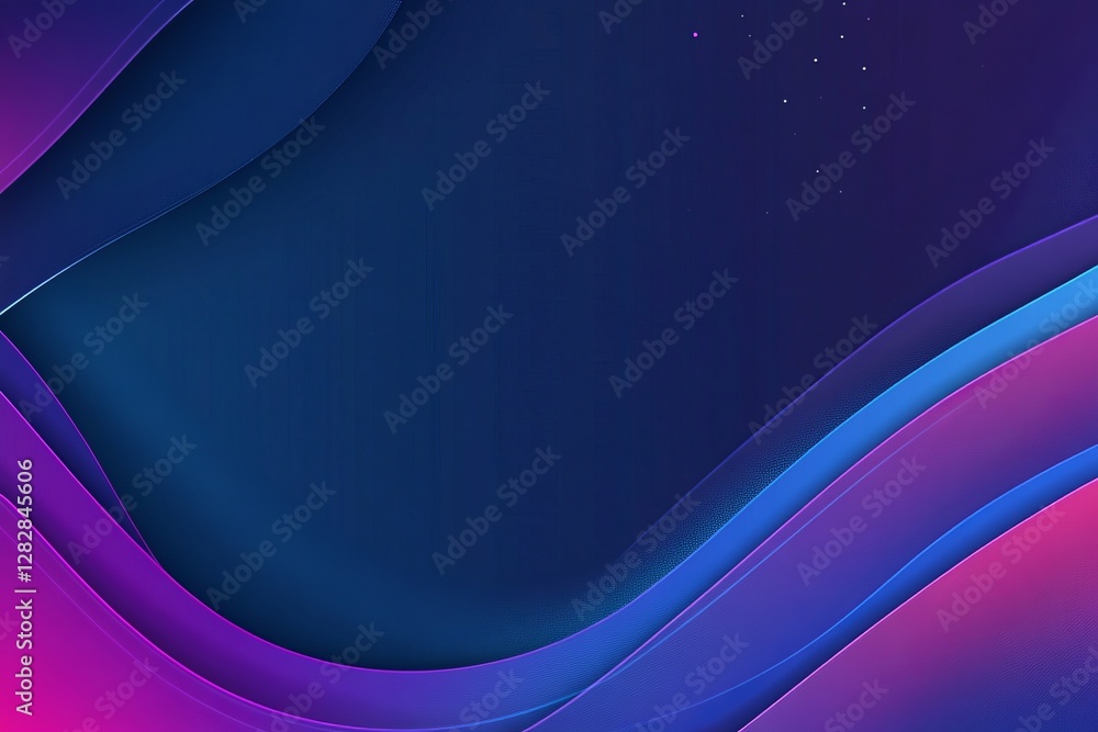 Poster abstract technology background with a blue gradient and curved lines vector presentation design, in 