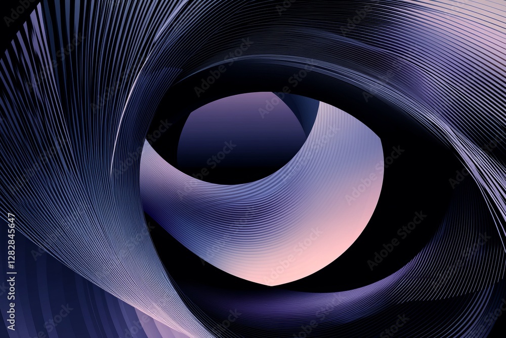 Poster abstract technology background with a blue gradient and curved lines vector presentation design, in 