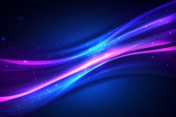 Fototapeta premium Abstract technology background with a blue gradient and curved lines vector presentation design, in a flat style, a minimalistic background. Illustration of a futuristic background