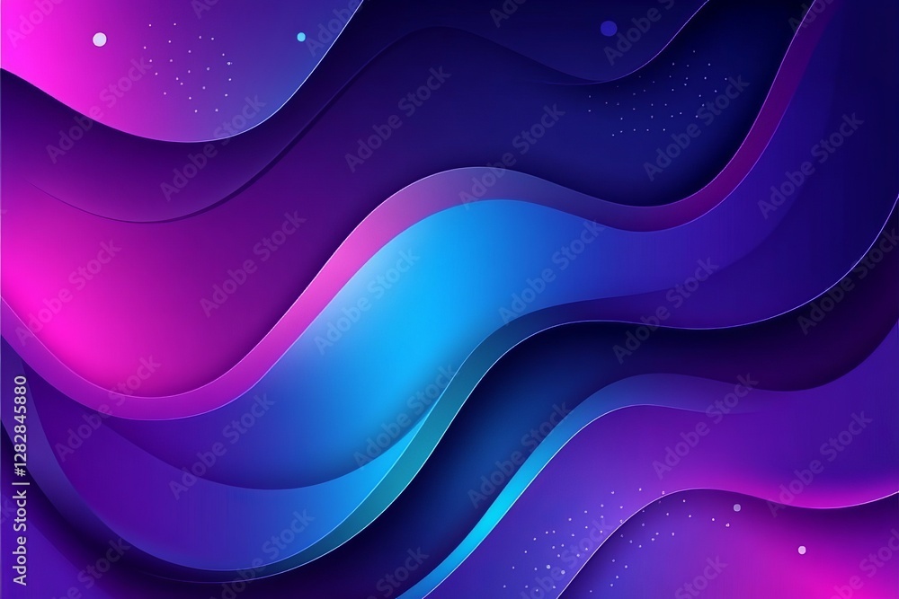 Poster abstract technology background with a blue gradient and curved lines vector presentation design, in 