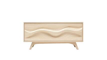 Exquisite wave nightstand, natural wood furniture for modern bedroom decor