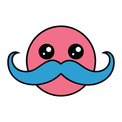 The mustache-mustache logo features two stylized mustaches, mirrored for a playful, symmetrical effect. It symbolizes fun, creativity, and a unique brand identity. Perfect for quirky businesses!