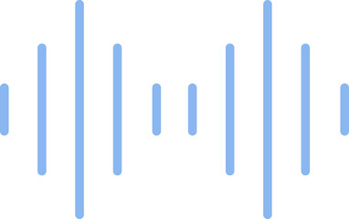 Music wave icon color fill