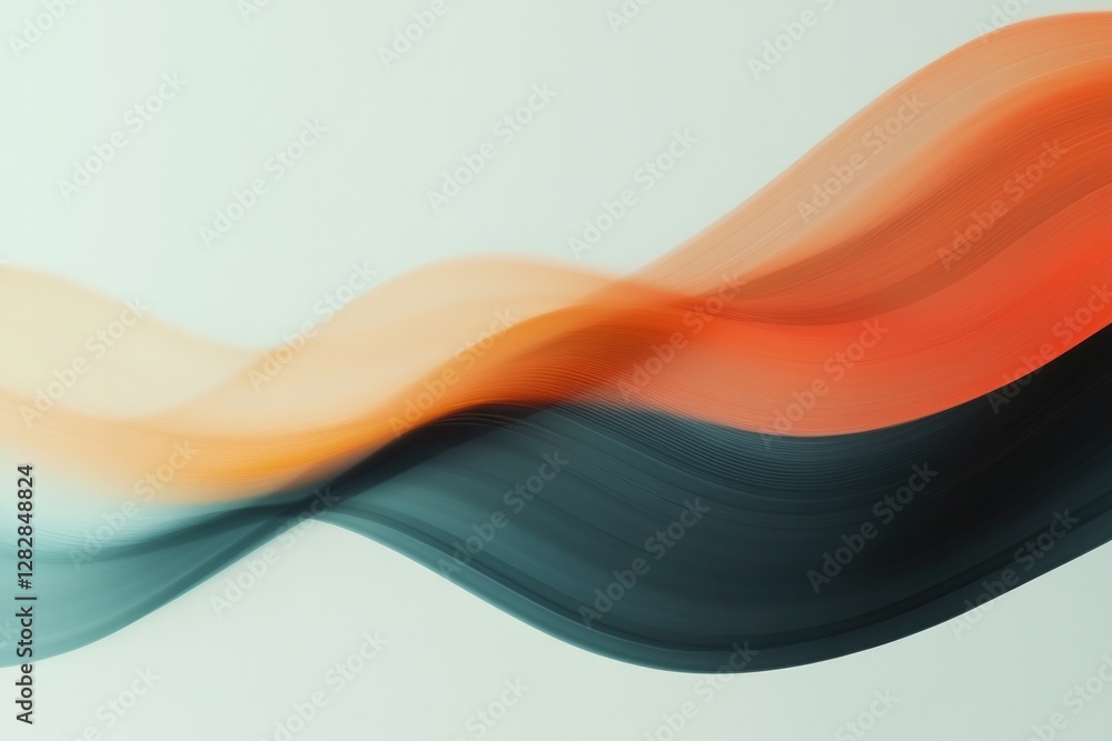Poster dynamic design of interwoven lines creating symphony of color mimicking musical notes and cinematic 