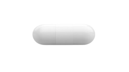 3d rendered illustration of a white pill capsule