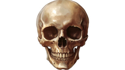 Obraz premium human skull isolate on transparent background 
