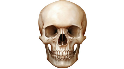 Fototapeta premium human skull isolate on transparent background 
