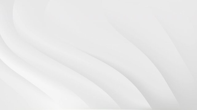 Smooth curve wave abstract white background. Seamless looping animation