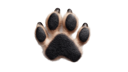 Paw print design transparency background png format creative graphic art