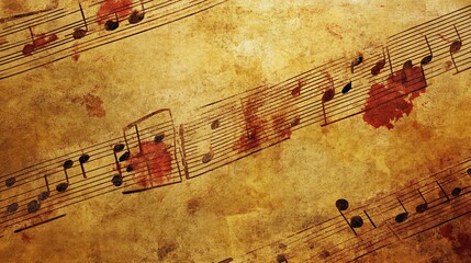classic music notes banner