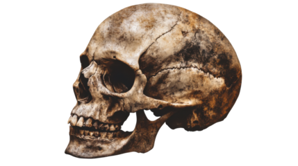 skull on white background