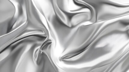 Obraz premium A shimmering, metallic canvas of pearl silver, aluminum foil, stainless steel, and a grainy plain grey abstract monochrome background. A stark and minimalist banner, ideal for showcasing a sleek and