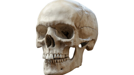 Obraz premium human skull isolated on white