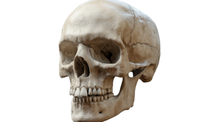 human skull isolated on white