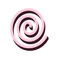 3d pink spiral design element