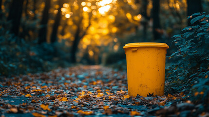 A neatly organized recycling station with color-coded bins symbolizes sustainability and responsible waste management Promotes eco-conscious habits and the importance of reducing reusing and recycling