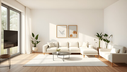 Modern Minimal Clean Living Room