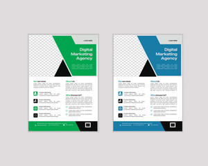 a bundle of 2 templates of a4 flyer, Flyer template layout design. perfect for creative professional business. Creative Corporate & Business Flyer Brochure Template Design, abstract business flyer, 