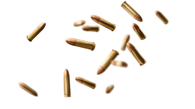 Flying bullet casings transparency background png graphics action scene dynamic viewpoint