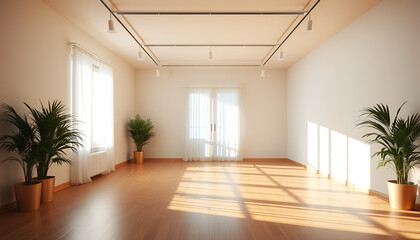 Empty Light Room Interior 