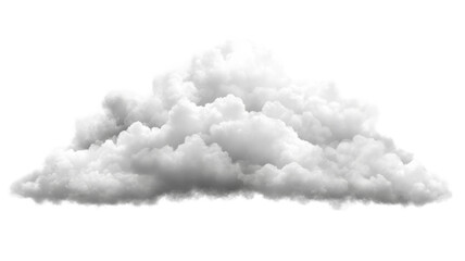 Fluffy cloud formation on a transparency background png image nature scene soft lighting