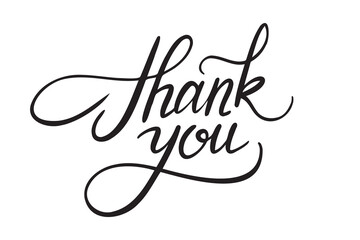 Thank you hand drawn doodle lettering phrase or quote. message saying thank you text. Handwritten style words and letters print clipart. 