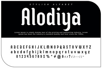 Cropped typography, set of uppercase letters and numbers, alphabet