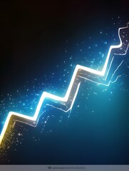 Abstract upward trend graphic