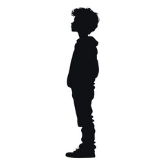Boy silhouette vector illustration