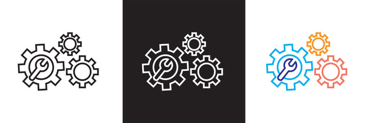 Update, upgrade, progress bar and install concept  icon.  isolated on white and black background.  Vector illustration. EPS 10