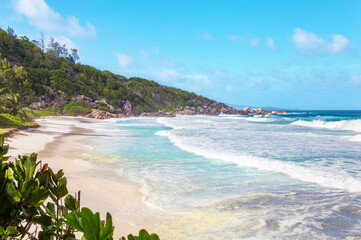 Petite Anse Beach, Island La Digue, Republic of Seychelles, Africa.