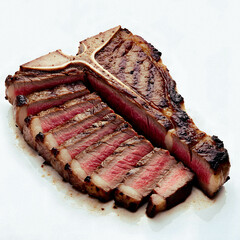 Sliced T-Bone Steak