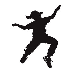 Dancer boy silhouette vector illustration