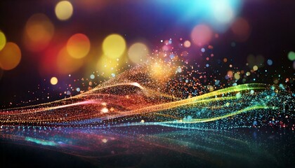 粒子 パーティクル カラフルのイラスト