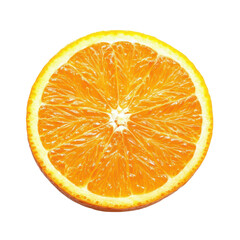 Orange sliced isolated on transparent or white background, png
