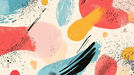 Abstract colorful shapes and textures, artistic background design