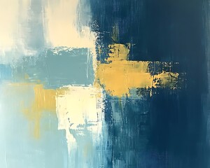 Abstract wall art, bold colors, mixed media, modern interior