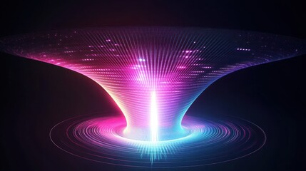 Abstract Colorful Vortex in Dark Background