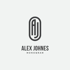 AJ monogram