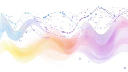 Abstract colorful wave patterns on white background