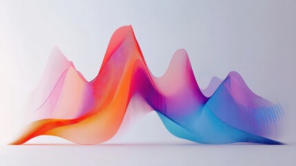 Abstract colorful wave graphic design, modern style, mountains in motion, background use