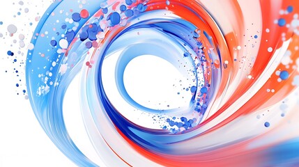 Fototapeta premium Abstract swirling colors on white background, for graphic design