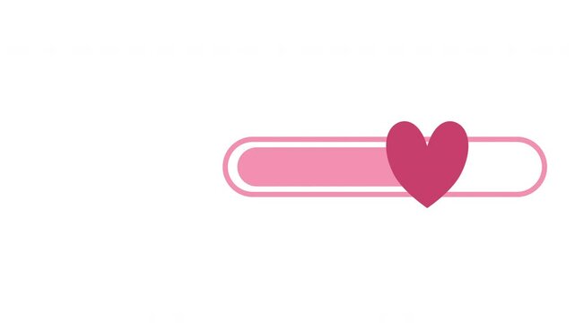 Animated Heart Icon Loading Bar cartoon
