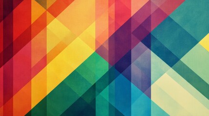 rainbow abstract geometric background, seven colors parallel lines