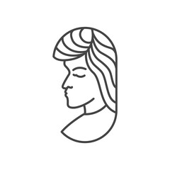 beauty woman hair mascot design vector illustration template