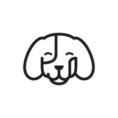 head dog design vector illustration template