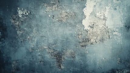 Obraz premium weathered blue concrete wall with rough distressed texture