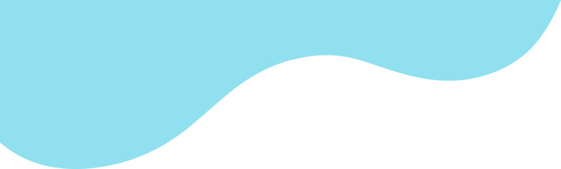 Modern blue abstract wavy quarter shape